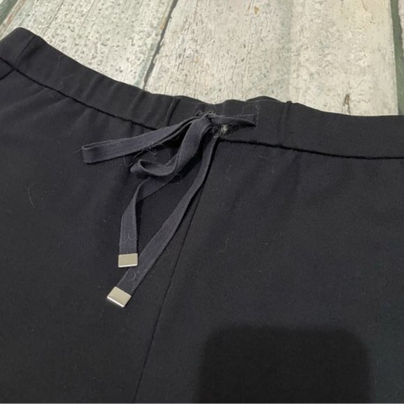 Eileen Fisher small black joggers pants pockets neutral comfy cozy drawstring - Picture 3 of 8